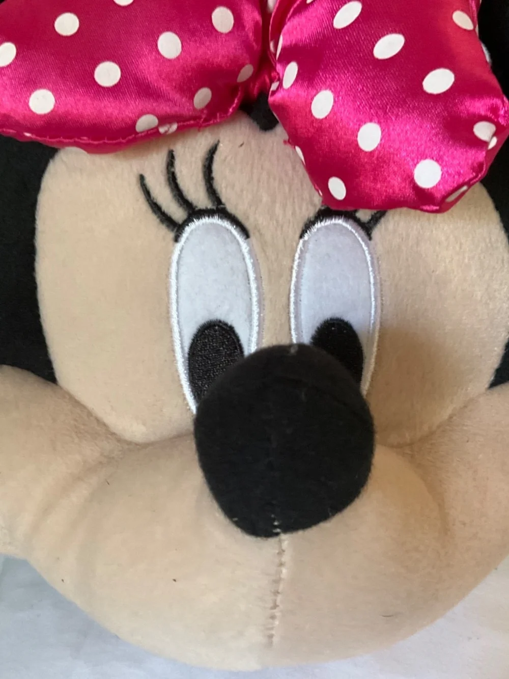 Disney Minnie Mouse Plush Head Basket Pink Polka Dot Bow Tote Easter Halloween